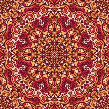 Oriental ornate seamless pattern. Stock Illustration