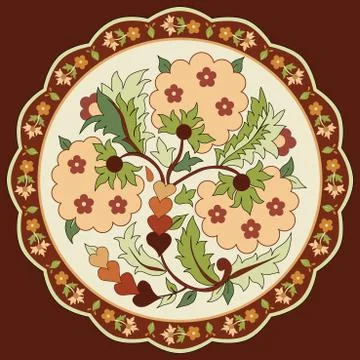 Oriental ottoman design eight Stock Illustration