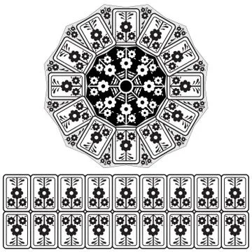 Oriental ottoman design Stock Illustration