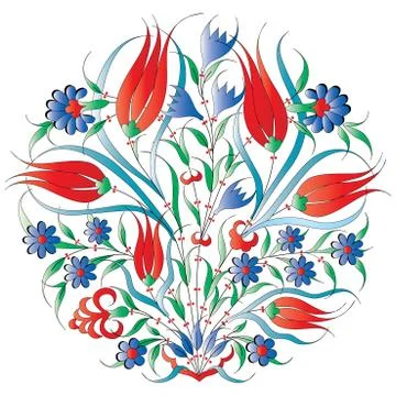 Oriental ottoman design isolated Stock Illustration