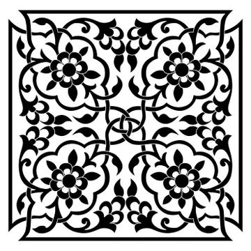Oriental ottoman design one Stock Illustration