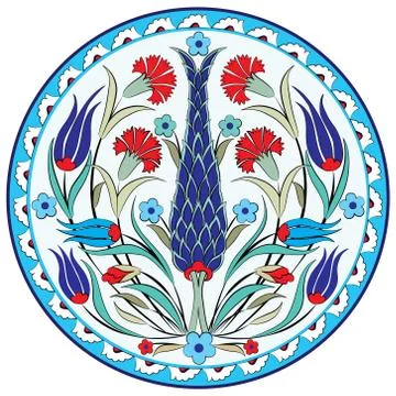 Oriental ottoman design seven version Stock Illustration