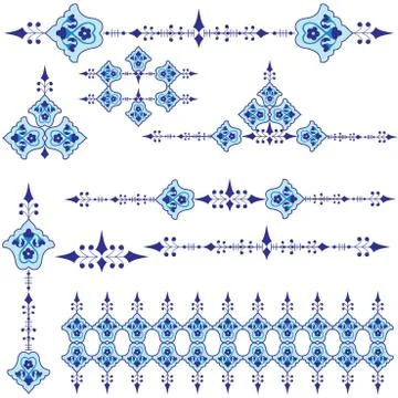 Oriental ottoman design three Stock Illustration