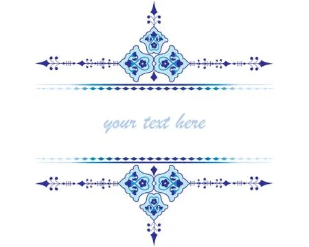 Oriental ottoman design two Stock Illustration