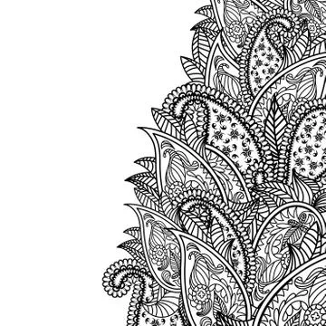 Oriental paisley pattern イラスト素材
