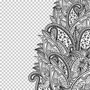 Oriental paisley pattern イラスト素材