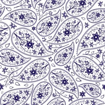 Oriental paisley seamless pattern Stock Illustration