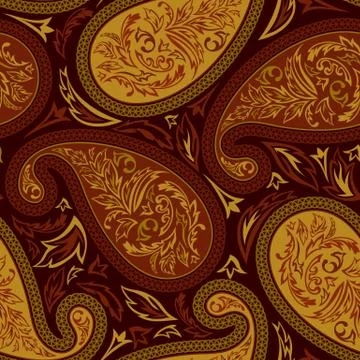 Oriental paisley seamless pattern Illustrazione stock
