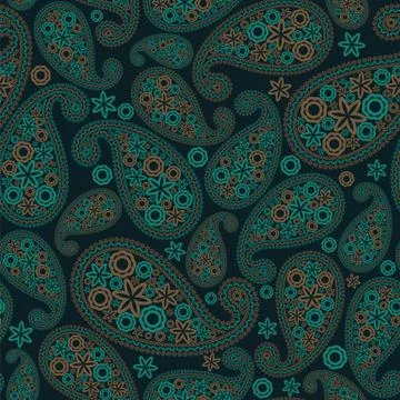 Oriental paisley seamless pattern イラスト素材