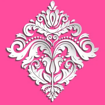 Oriental Pattern With 3D Elements Stock Illustration