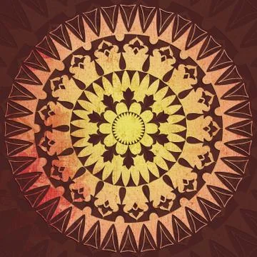 Oriental pattern and background Stock Illustration