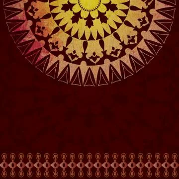 Oriental pattern and background version Stock Illustration