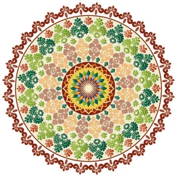 Oriental pattern and ornaments five Stock Illustration