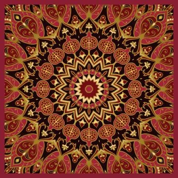 Oriental pattern for carpet. Stock Illustration