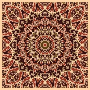 Oriental pattern for carpet. Stock Illustration