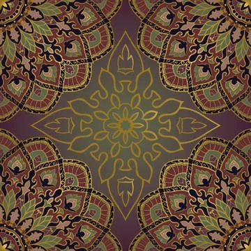 Oriental pattern of mandalas. Stock Illustration