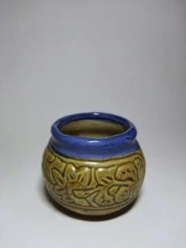 Oriental patterned ceramic vase Stock Photos