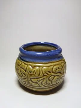 Oriental patterned ceramic vase Stock Photos