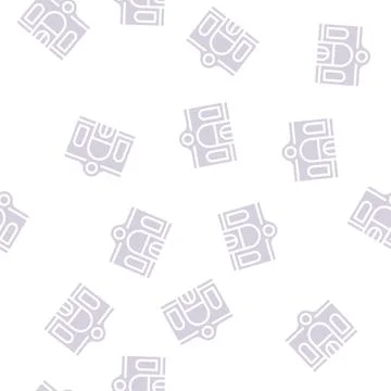 Oriental restaurant building glyph vector seamless pattern Ilustración de archivo