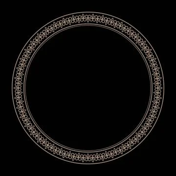 Oriental round frame. Vector illustration. Template for laser cutting Stock Illustration