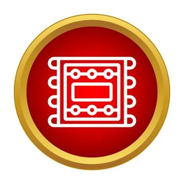 Oriental rug with abstract pattern line vector icon Stock Illustration