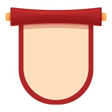 Oriental scroll icon cartoon vector. China new year Stock Illustration