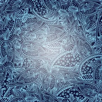 Oriental seamless paisley pattern Illustrazione stock