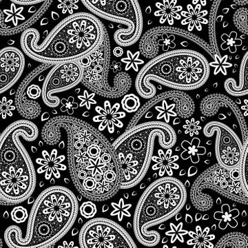 Oriental seamless paisley pattern イラスト素材