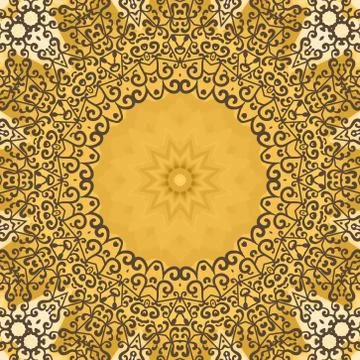 Oriental seamless pattern henna color print Illustrazione stock