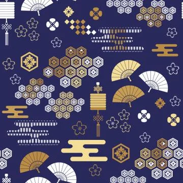 Oriental seamless pattern Stock Illustration