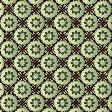 Oriental seamless pattern version Stock Illustration