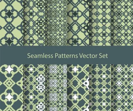 Oriental seamless patterns Stock Illustration