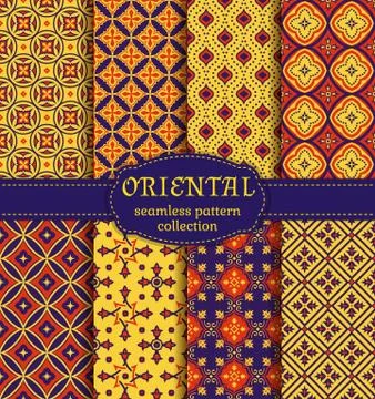 Oriental seamless patterns. Stockillustratie