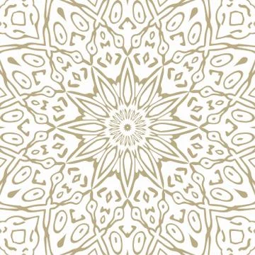 Oriental Seamless Vector Pattern - Repeating ornament for textile, wraping paper Stock Illustration