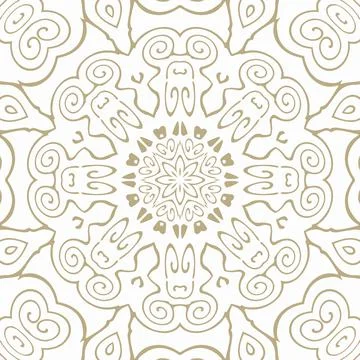Oriental Seamless Vector Pattern - Repeating ornament for textile, wraping paper Stock Illustration