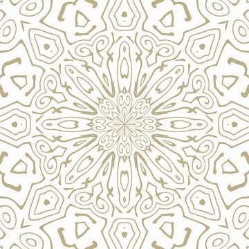 Oriental Seamless Vector Pattern - Repeating ornament for textile, wraping paper Stock Illustration