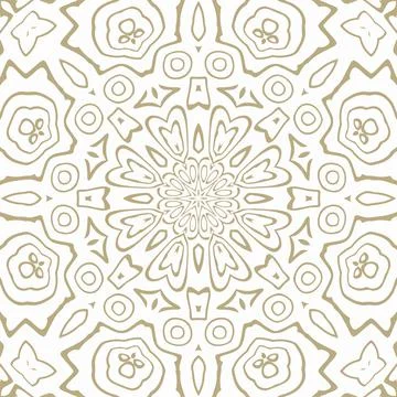Oriental Seamless Vector Pattern - Repeating ornament for textile, wraping paper Stockillustratie