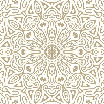 Oriental Seamless Vector Pattern - Repeating ornament for textile, wraping paper Stock Illustration
