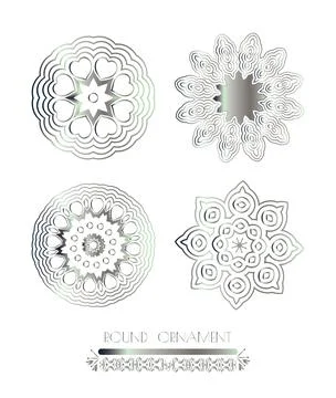 Oriental silver pattern. Stock Illustration