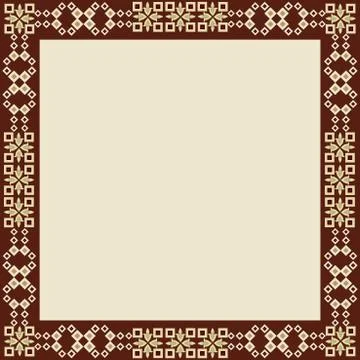 Oriental style border and frame vector Stock Illustration