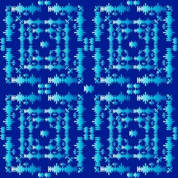 Oriental style seamless pattern vector three Stock Illustration