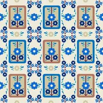 Oriental style seamless pattern vector Stock Illustration