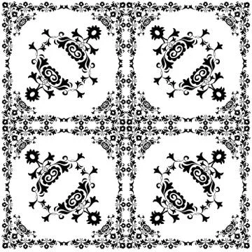 Oriental style seamless pattern vector thirteen Stock Illustration