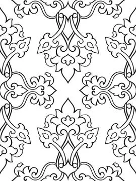Oriental stylized ornament. Stock Illustration