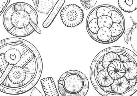 Oriental sweets illustration. イラスト素材