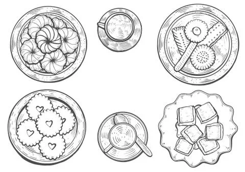 Oriental sweets vector Illustrazione stock