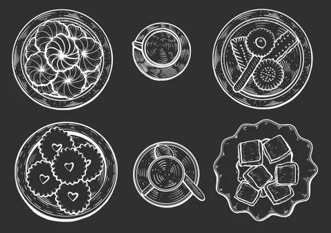 Oriental sweets vector Illustrazione stock