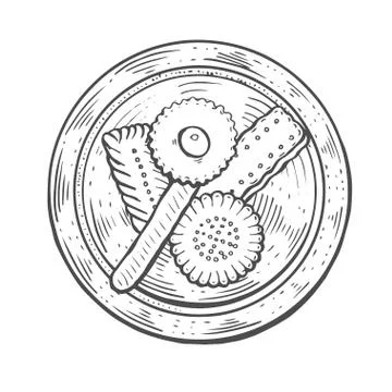 Oriental sweets vector Illustrazione stock