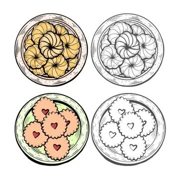 Oriental sweets vector Illustrazione stock