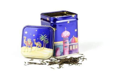 Oriental tea box Stock Photos